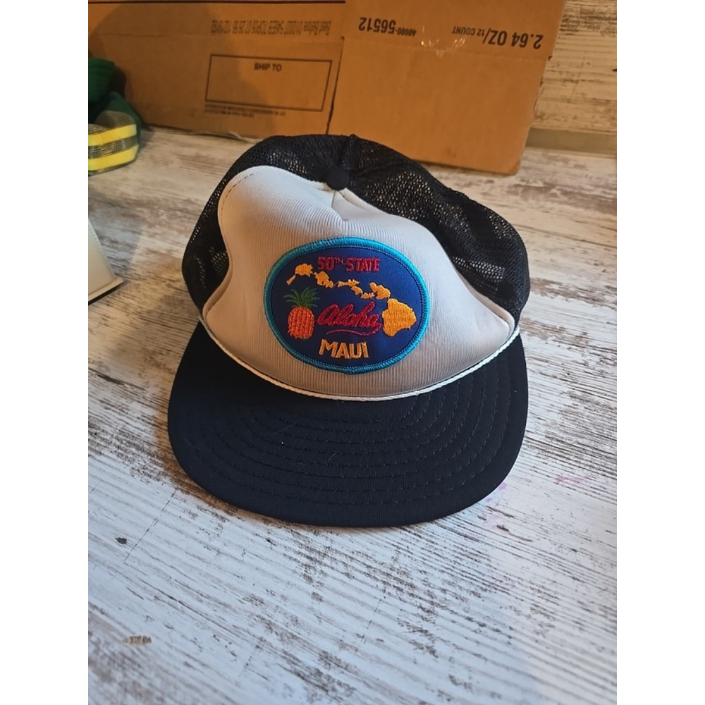 Vintage Hawaii Aloha 50th State Hat Snapback Cap